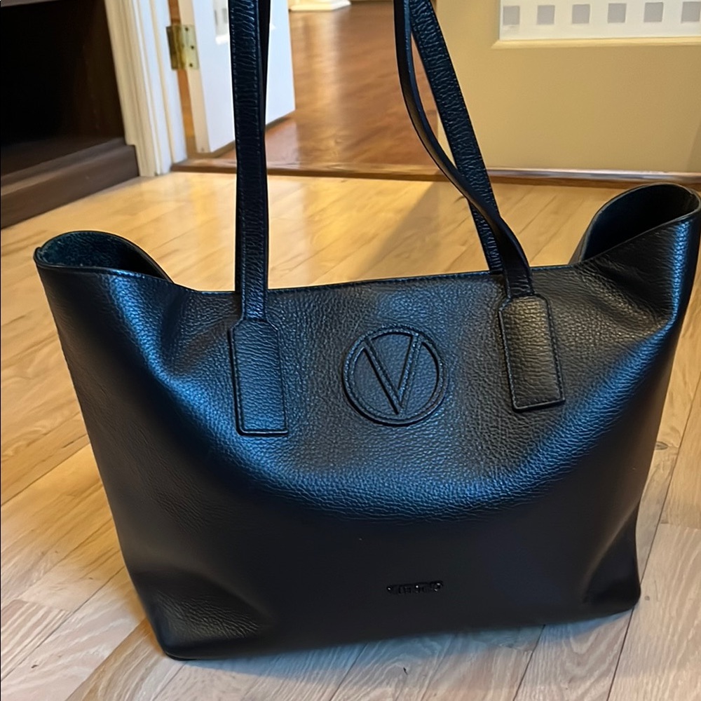 V by Valentino Leather Tote Bag